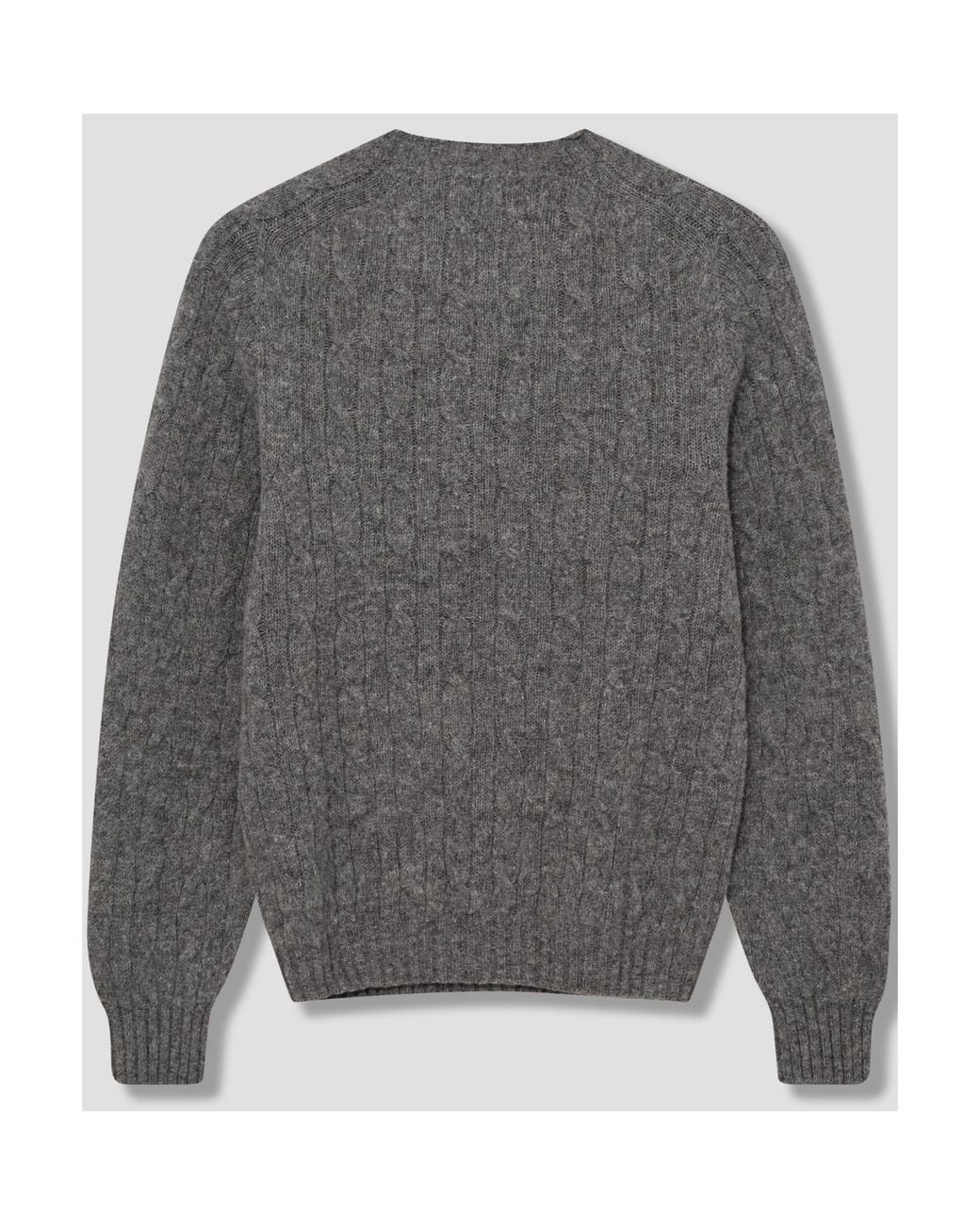 Drake's Gray Long-Sleeved Sweater for men