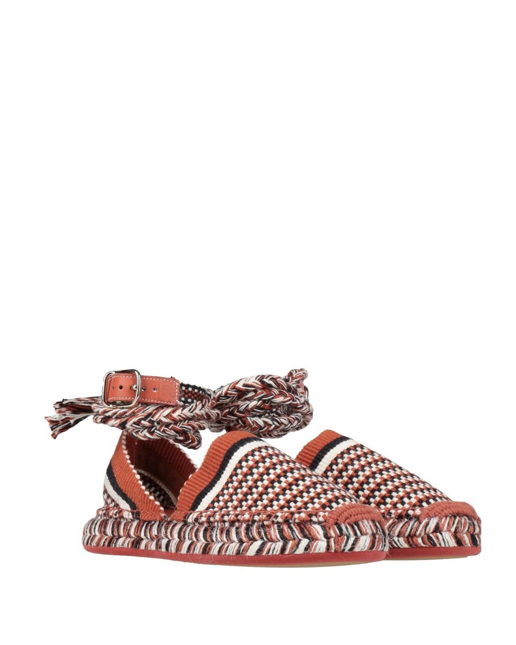 Chloé Brown Colored Woven Jute Sole Sandals