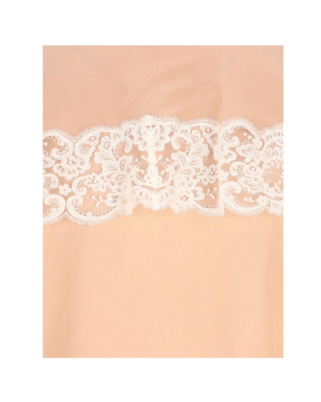 Chloé Pink Chloé Lace-Trim Tie-Neck Blouse