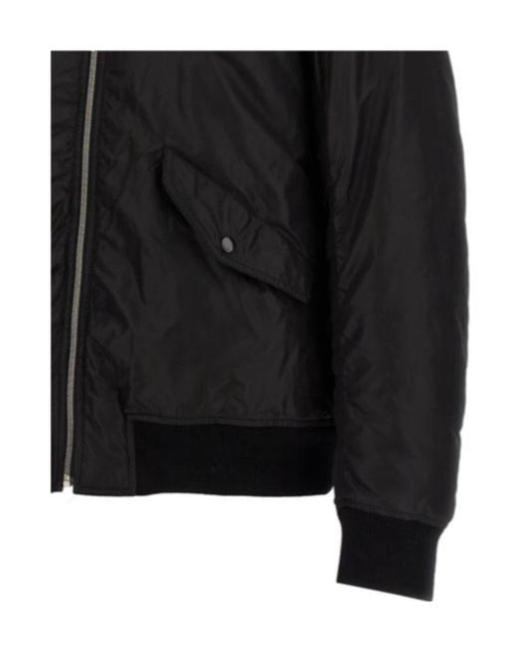 Saint Laurent Black Zip-Up Bomber Jacket for men