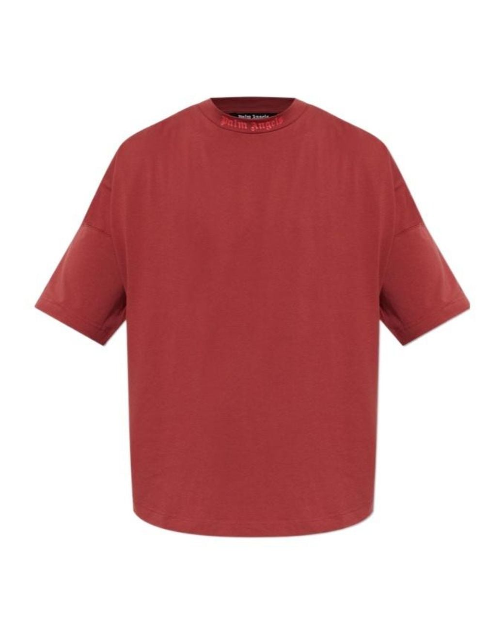 Palm Angels Red Short-Sleeved T-Shirt for men