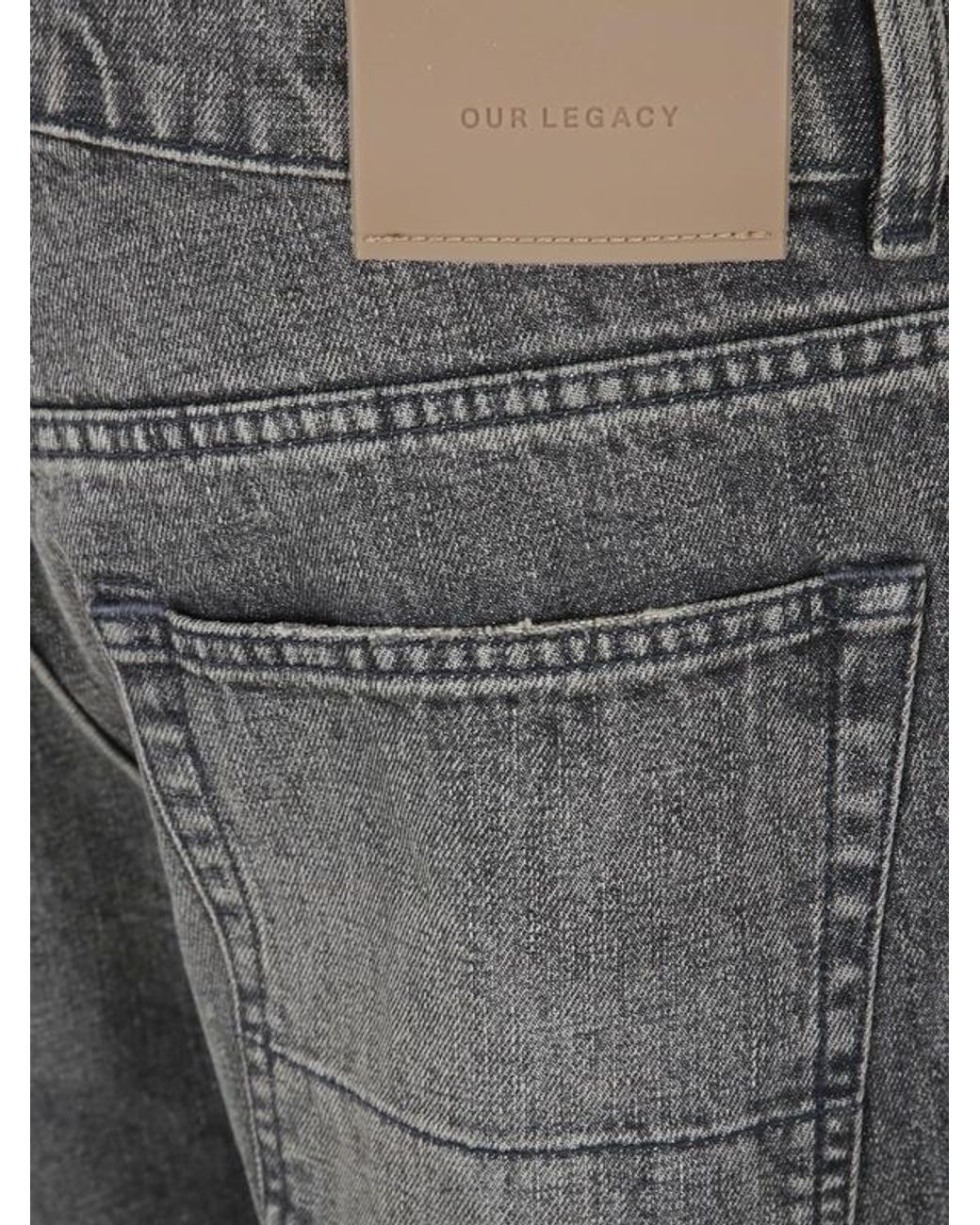 Our Legacy Gray Third Cut Straight-Leg Jeans for men