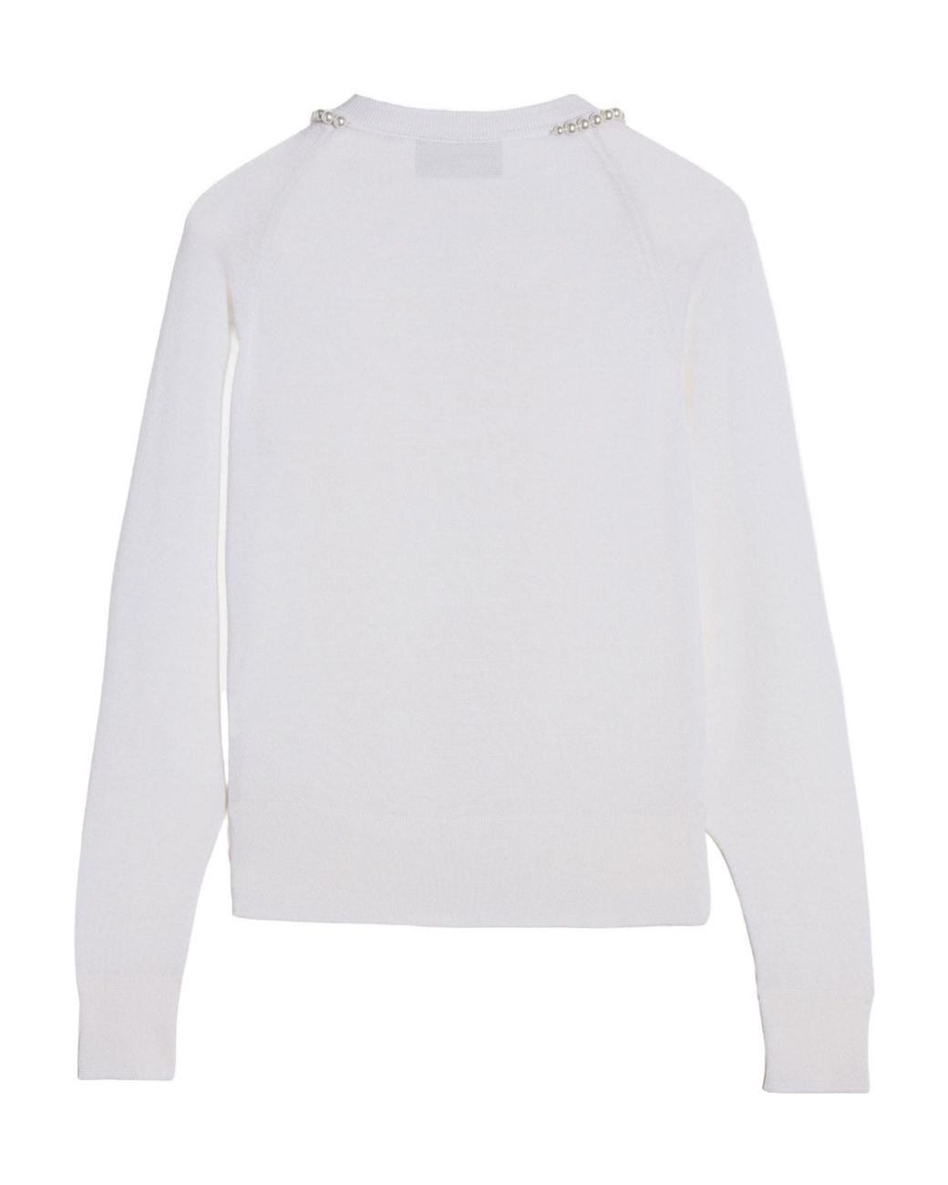 Simone Rocha White Pearl-Embellished Cardigan