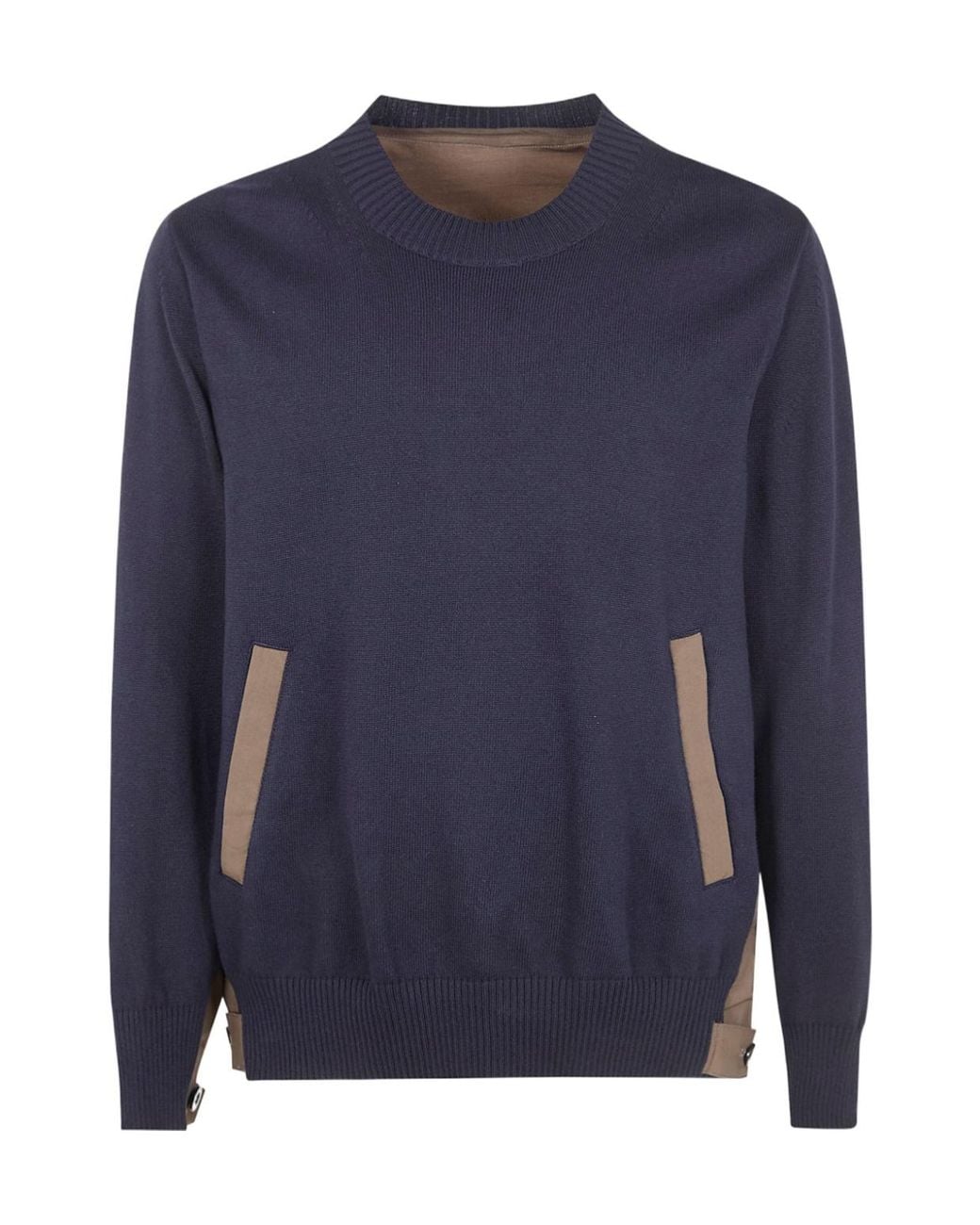 Sacai Blue Pocket Round-Neck T-Shirt for men