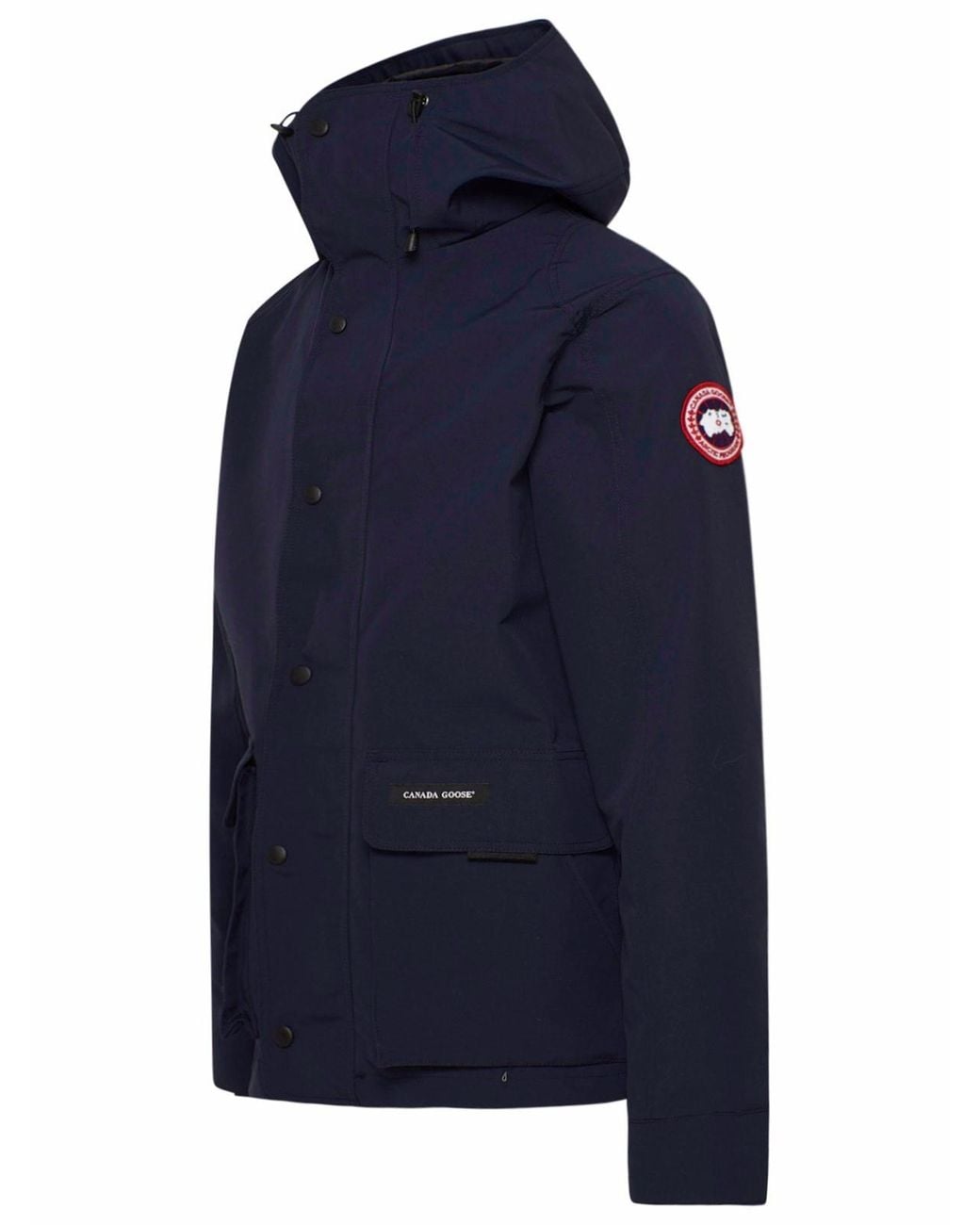 Canada Goose Blue Lockeport Logo Detailed Hooded Jacket for men