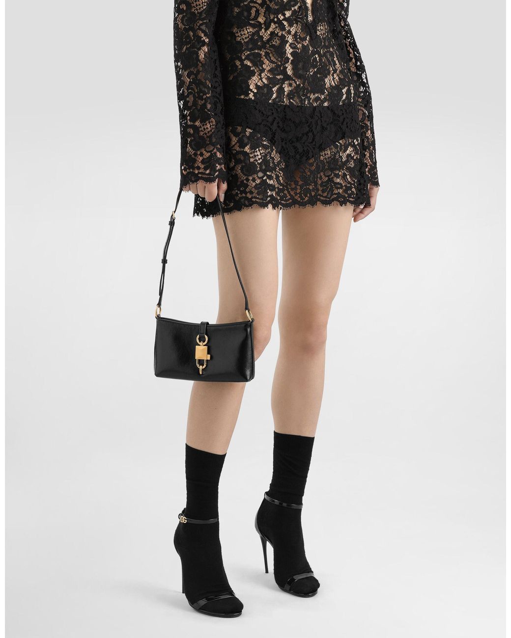 Dolce & Gabbana Black Lock Shoulder Bag