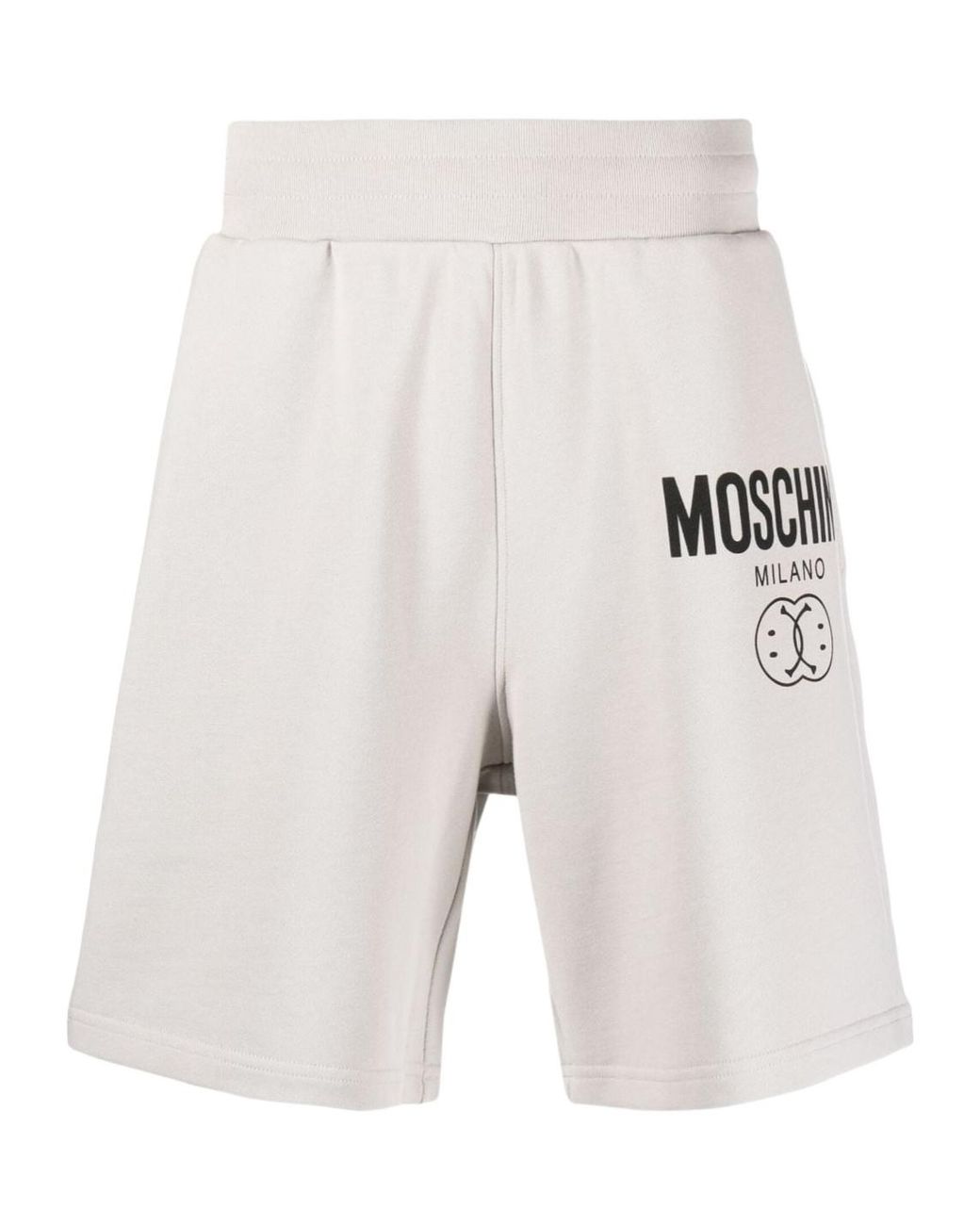 Moschino White Loose Waist Shorts for men