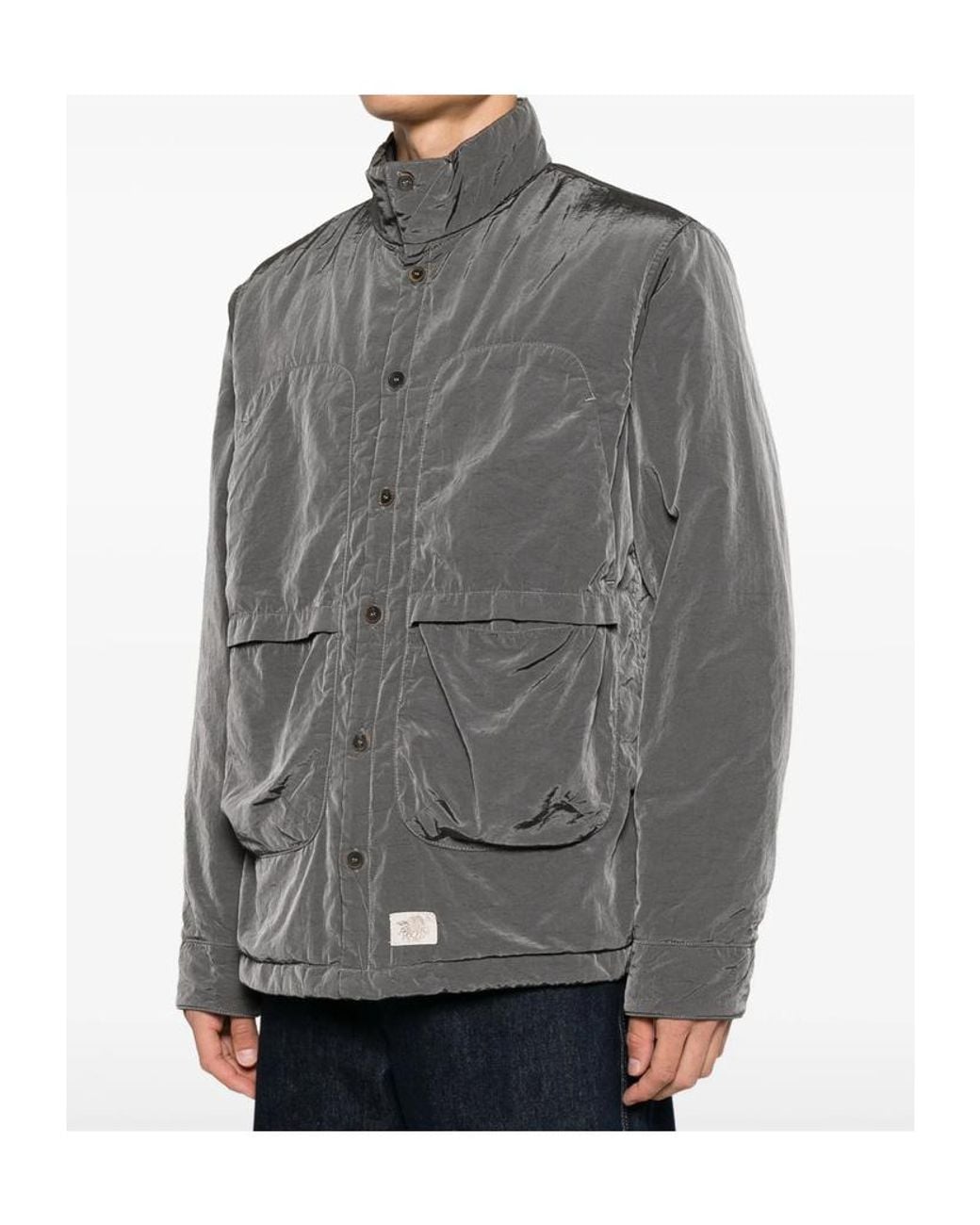 RANRA Gray Long-Sleeve Casual Jacket With A Stand-Up Collar for men