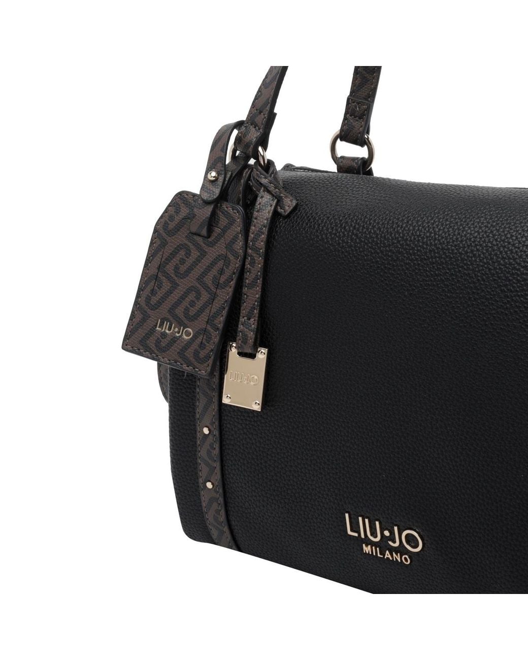 Liu Jo Black Studded Boston Shoulder Bag