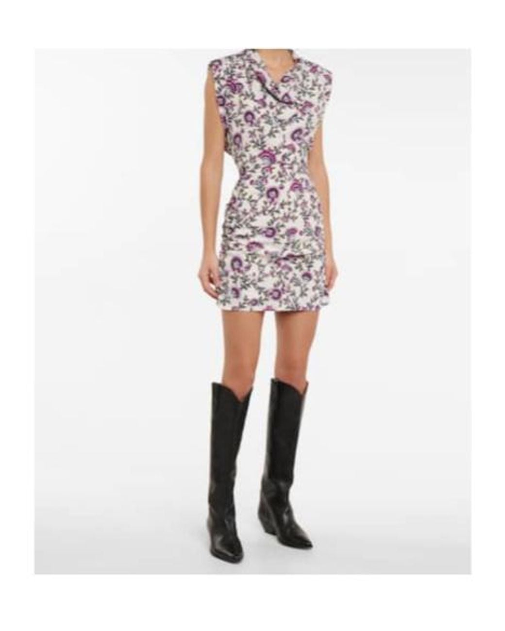 Isabel Marant White Bemaya Floral Silk-Blend Minidress