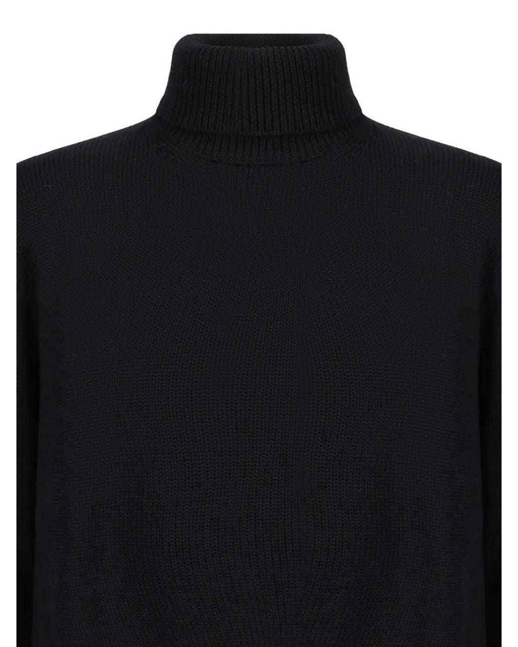 Roberto Collina Black High-Neck Long-Sleeved Sweater for men