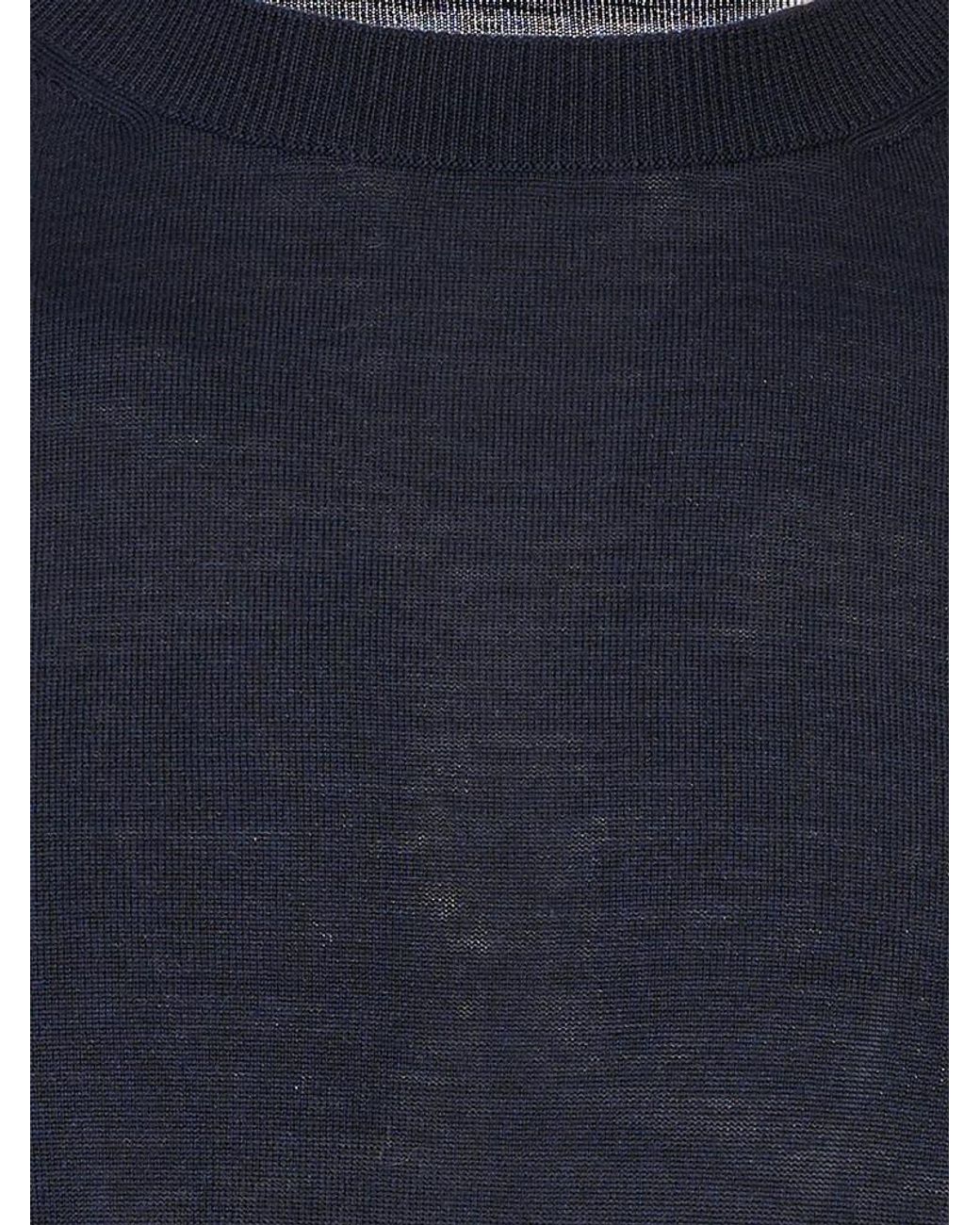 Agnona Blue Long-Sleeve T-Shirt for men
