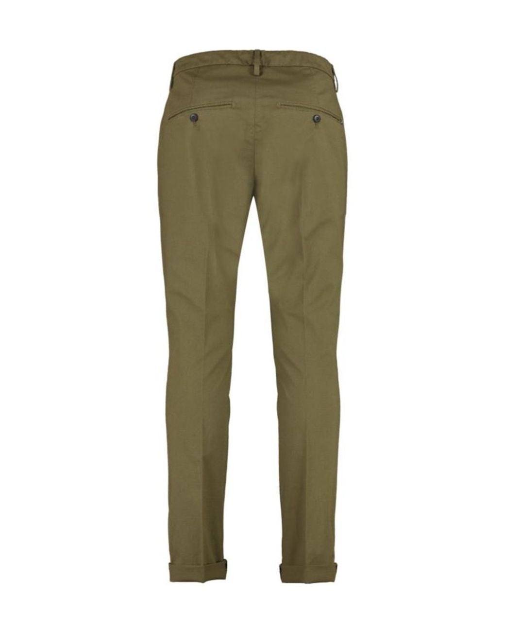 Dondup Green Gaubert Cuffed-Hem Trousers for men