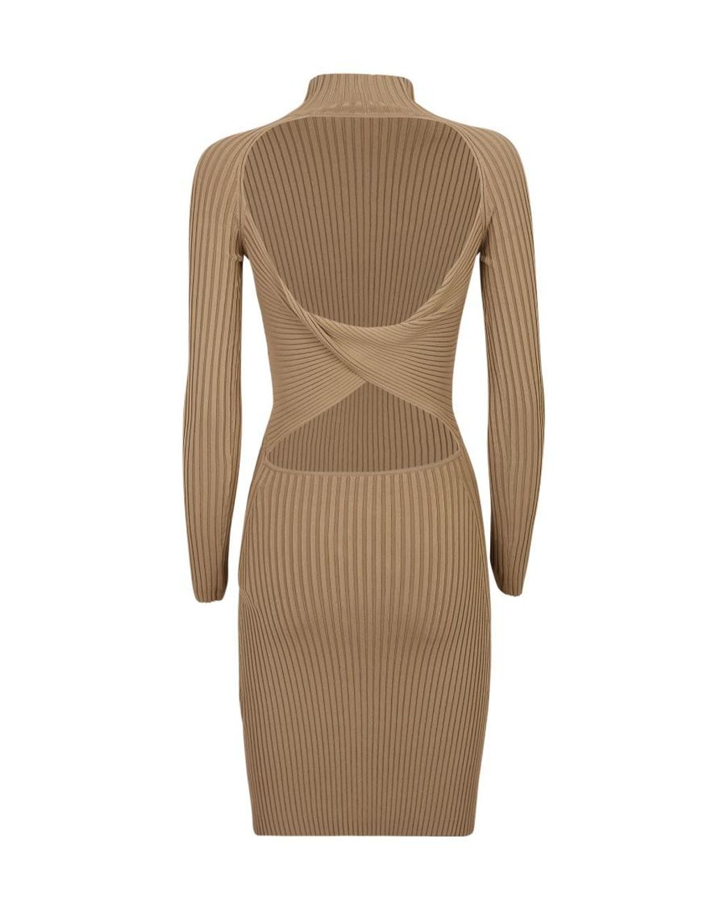 Dion Lee Natural Twist Cut-Out Ribbed Dress