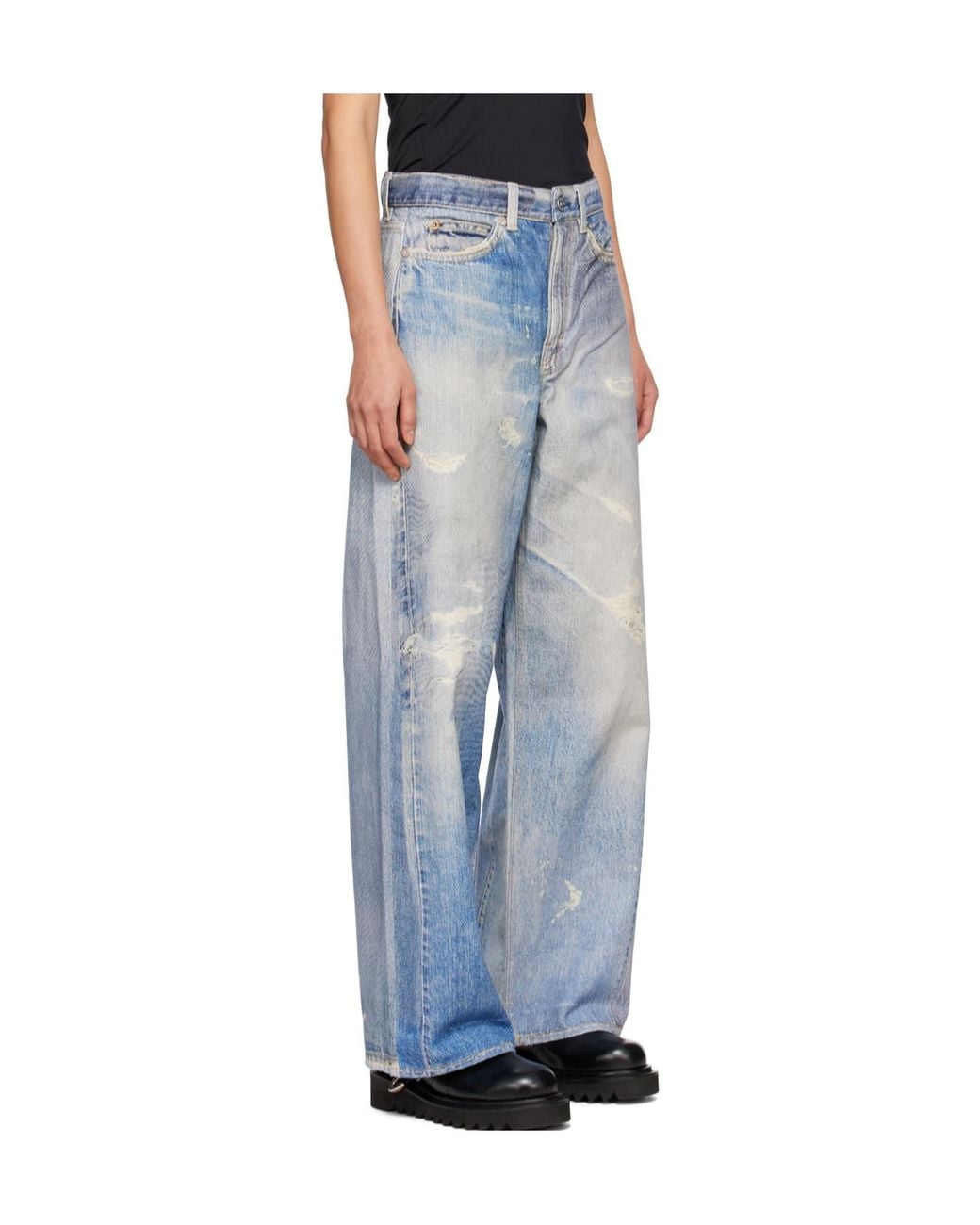Our Legacy Blue Full Cut High-Rise Wide-Leg Jeans