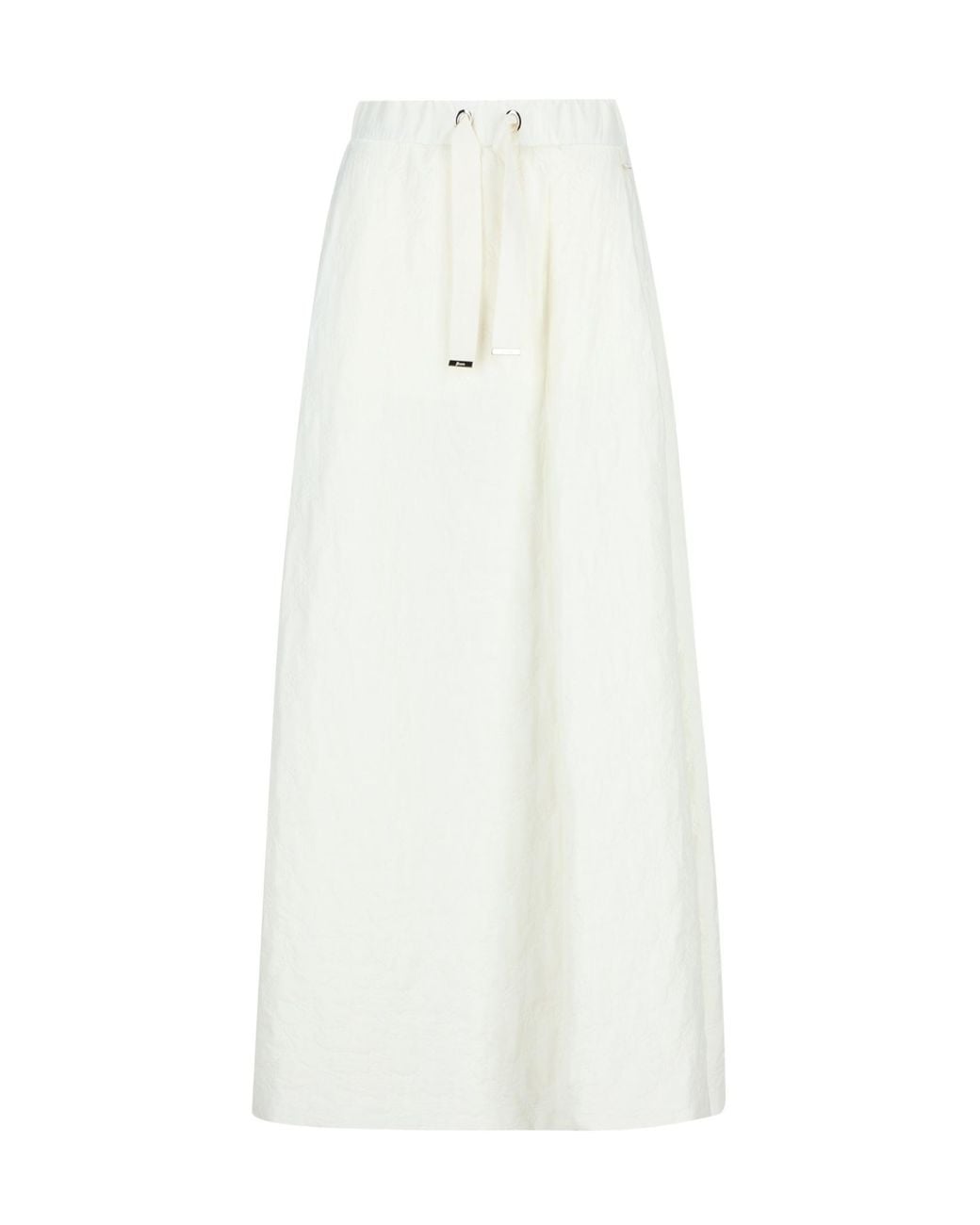 Herno White Drawstring Waist Maxi Skirt