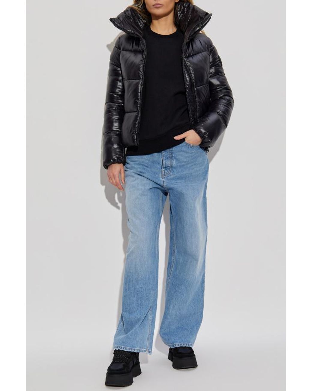 Save The Duck Black Isla Hooded Down Jacket