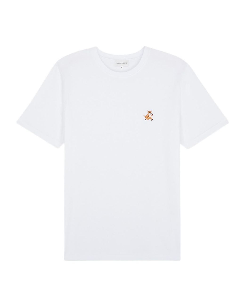 Maison Kitsuné White Maison Kitsuné Speedy Fox Patch Comfort T-Shirt for men