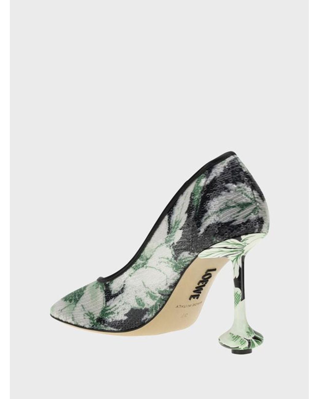 Loewe Green Toy Sequined Pumps