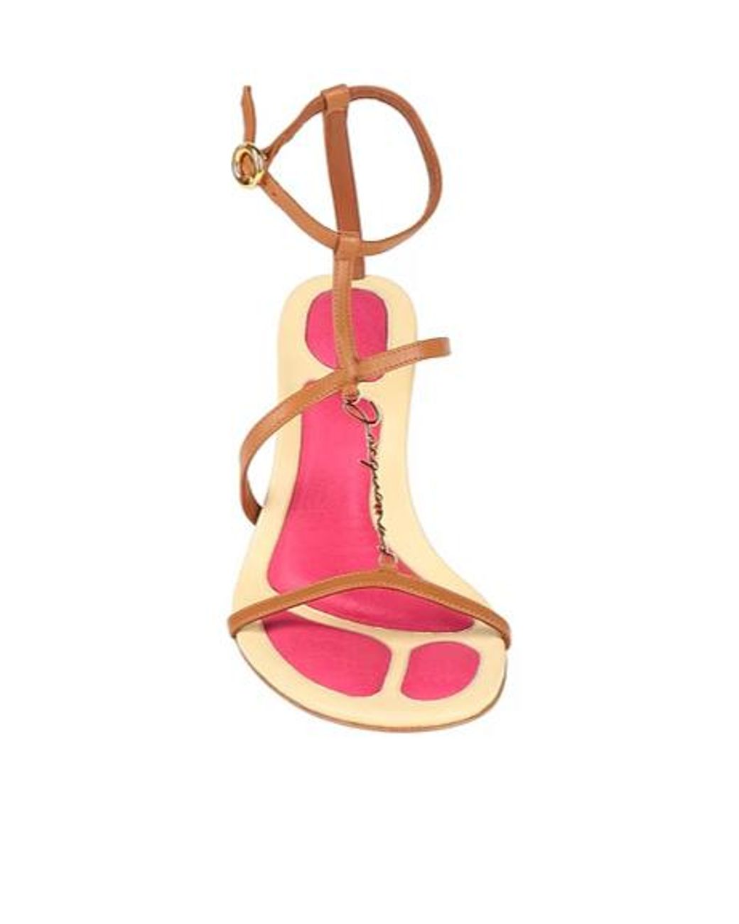 Jacquemus Pink Minimalist Buckle Strap Sandals