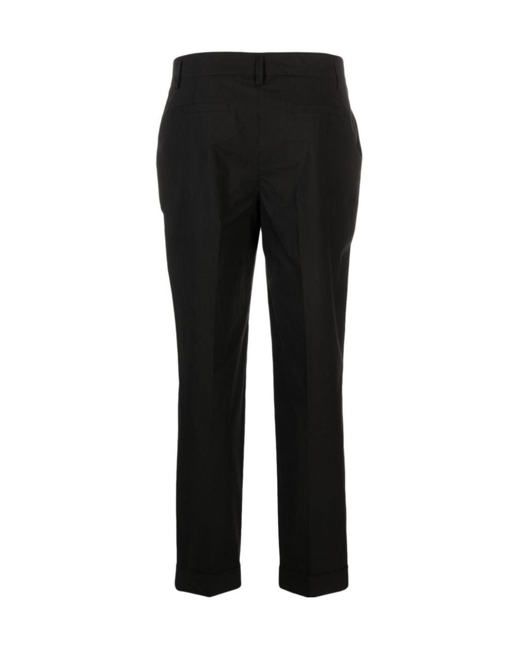 P.A.R.O.S.H. Black High-Waist Tapered Trousers
