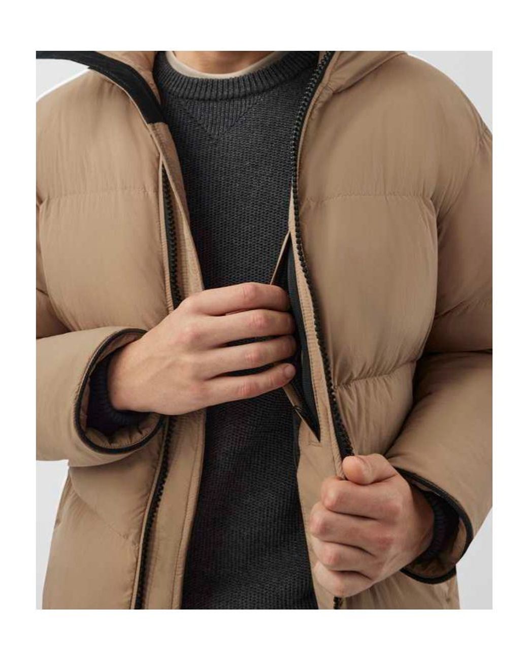 Canada Goose Brown Long-Sleeved Down Jacket for men