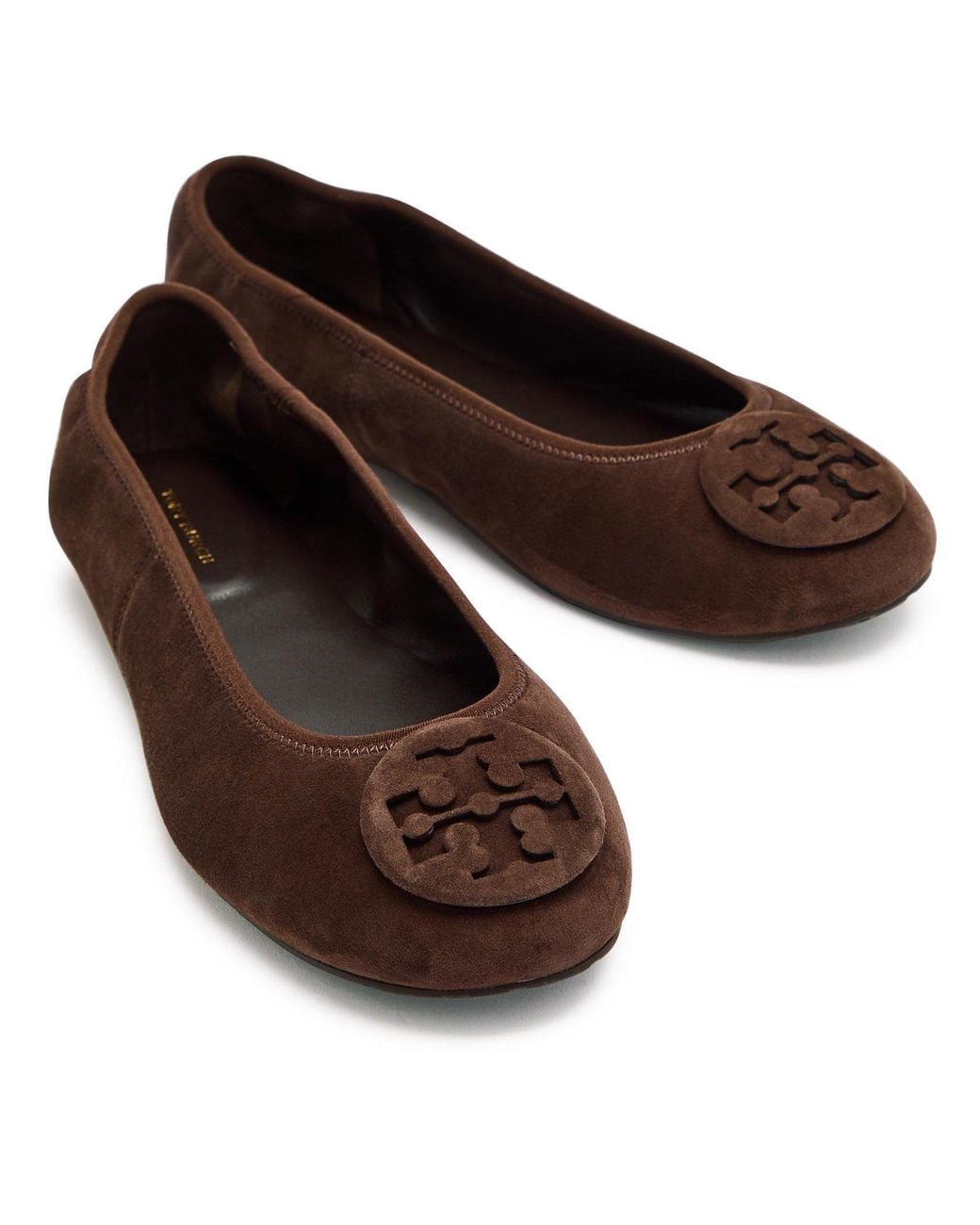 Tory Burch Brown Lightweight Foldable Ballet Flats