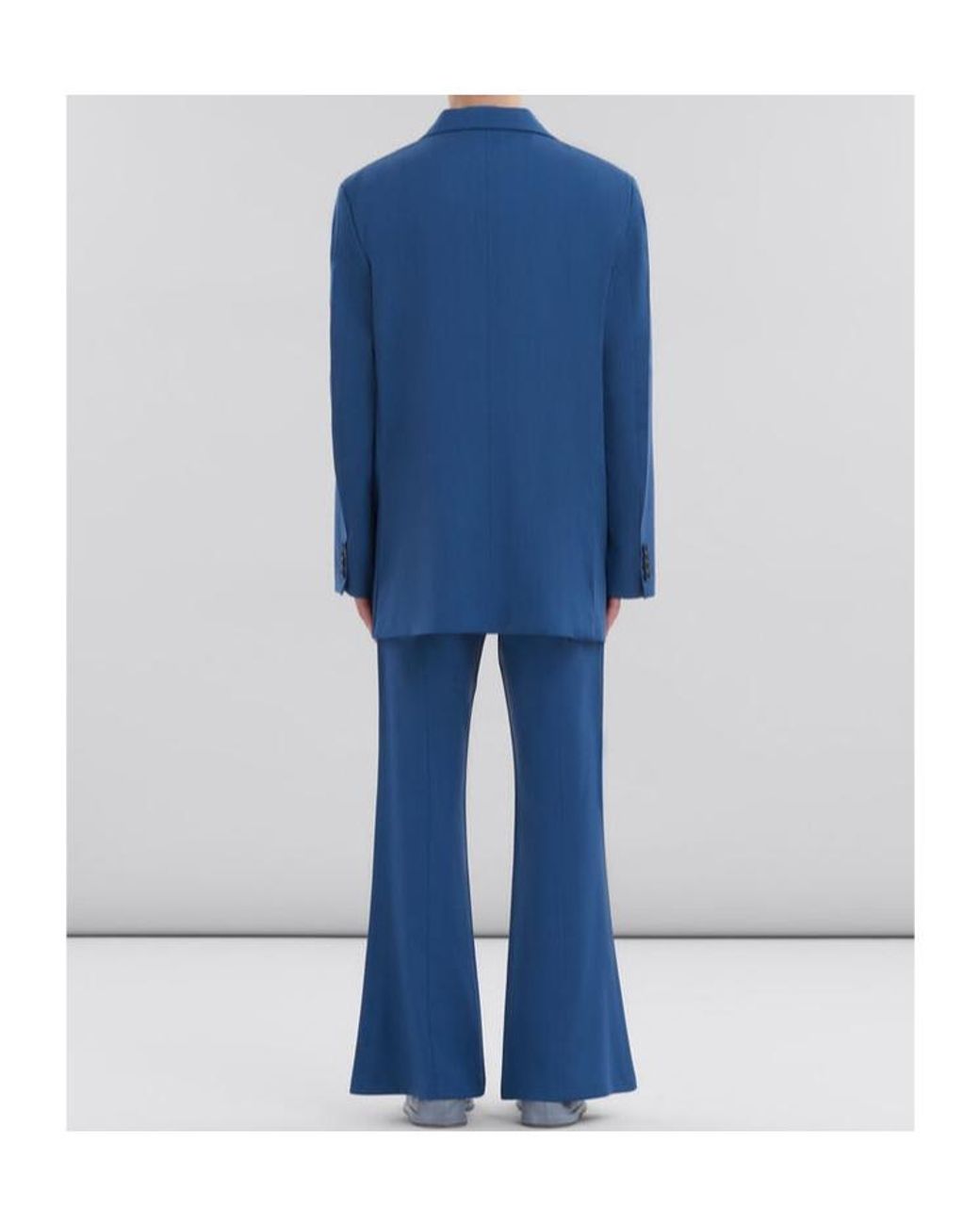 Marni Blue Wool-Mohair Blazer With Mending for men