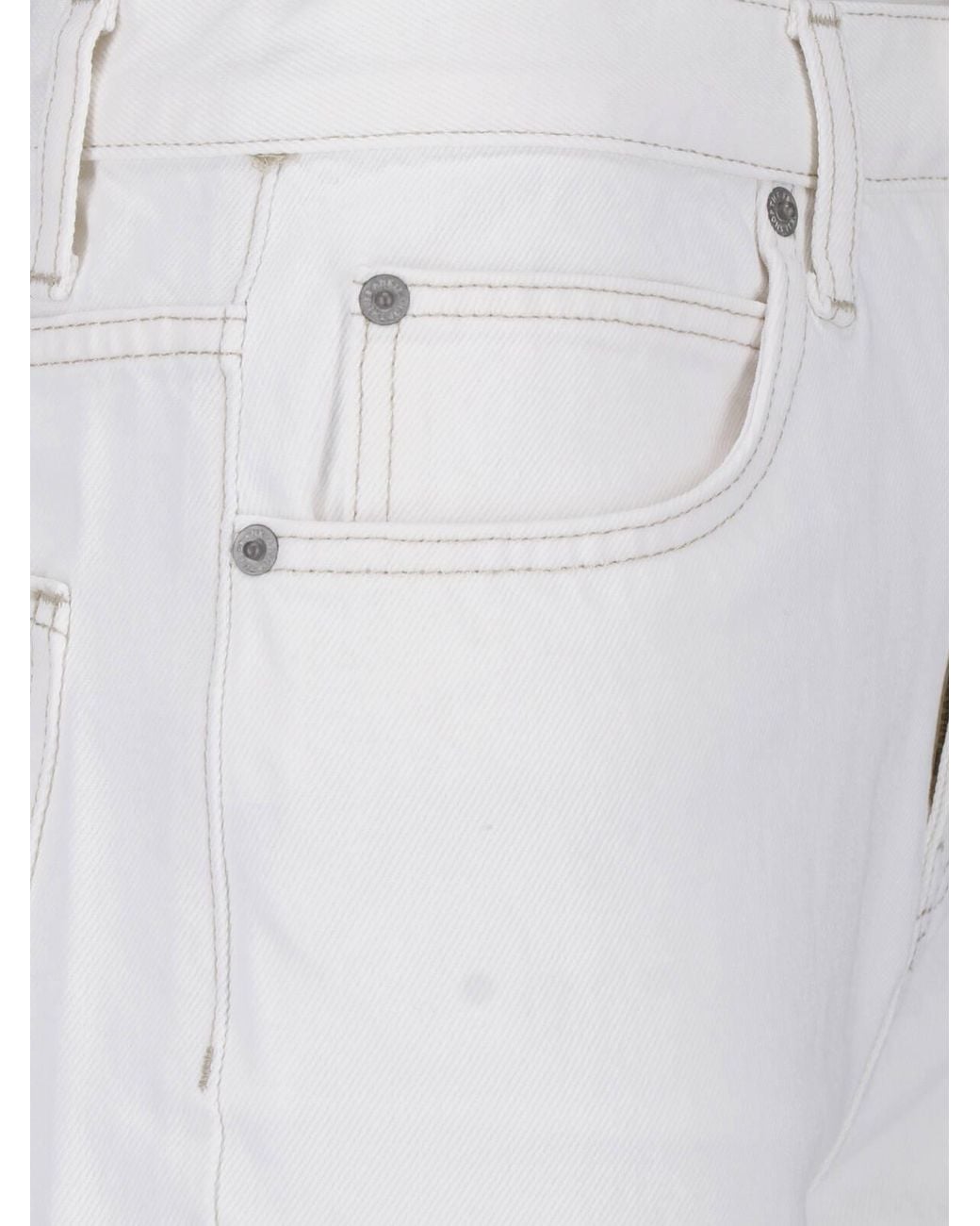 Frankie Shop White Straight-Leg Jeans