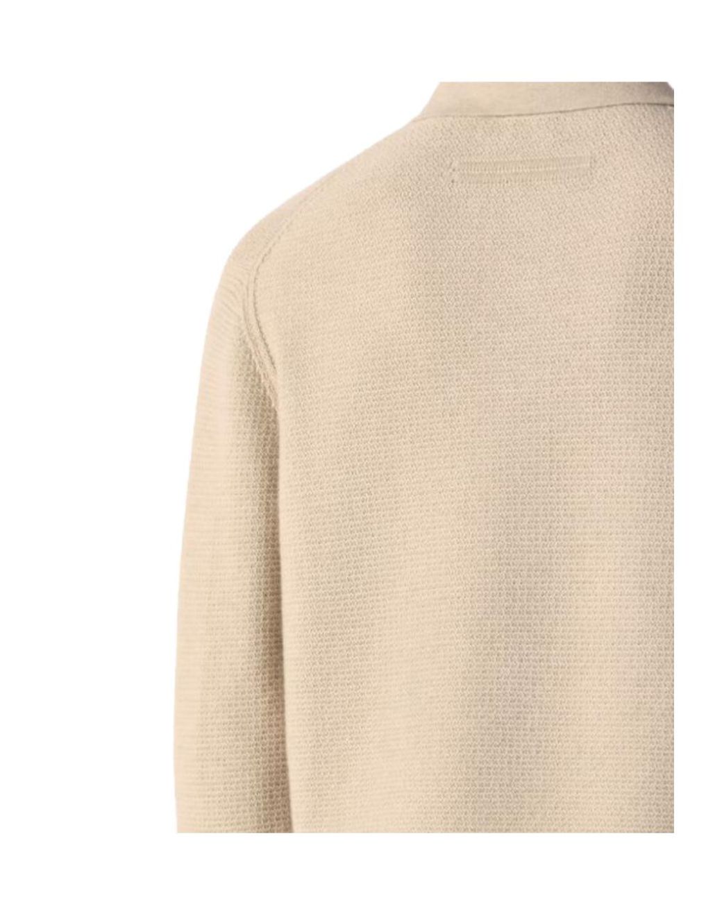 Zegna Natural Oasi Cashmere Knit Polo Shirt for men