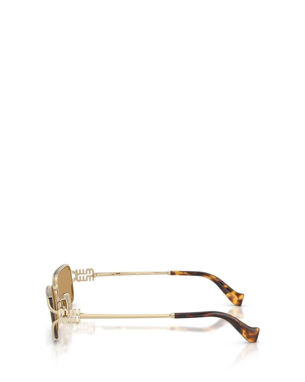 Miu Miu Metallic Eyewear Rectangle Frame Sunglasses for men