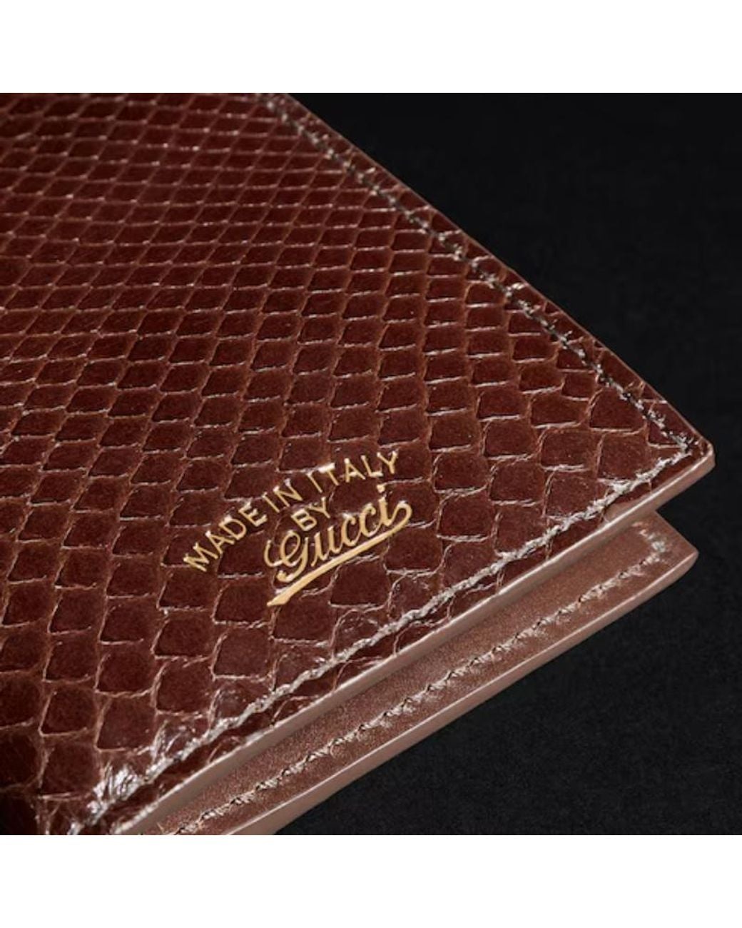 Gucci Brown Lira Card Case for men