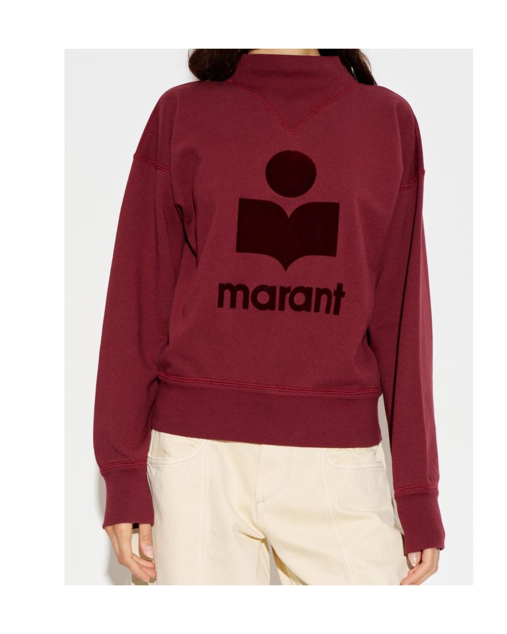 Isabel Marant Red Moby Logo-Print Sweatshirt