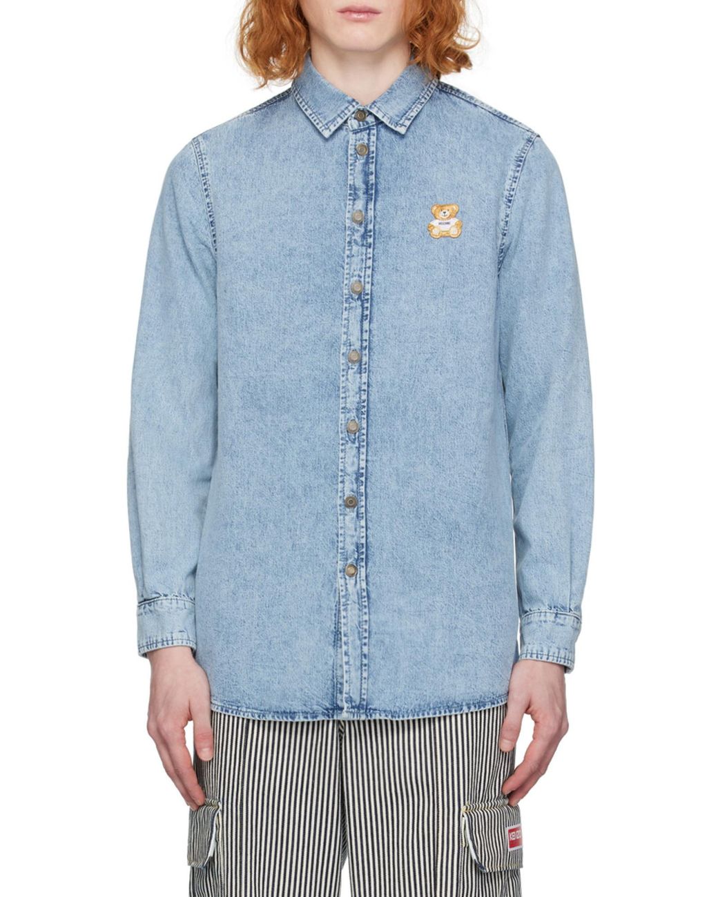 Moschino Blue Teddy Shirt, Blouse for men