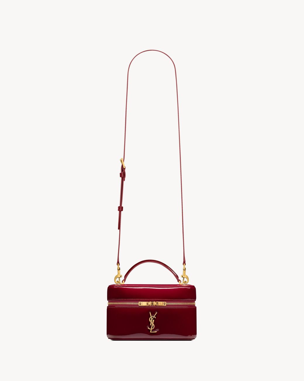 Saint Laurent Red Gaby Vanity Clutch Bag