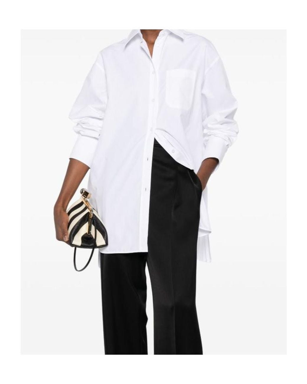 Sportmax White Nespola Long-Sleeved Shirt