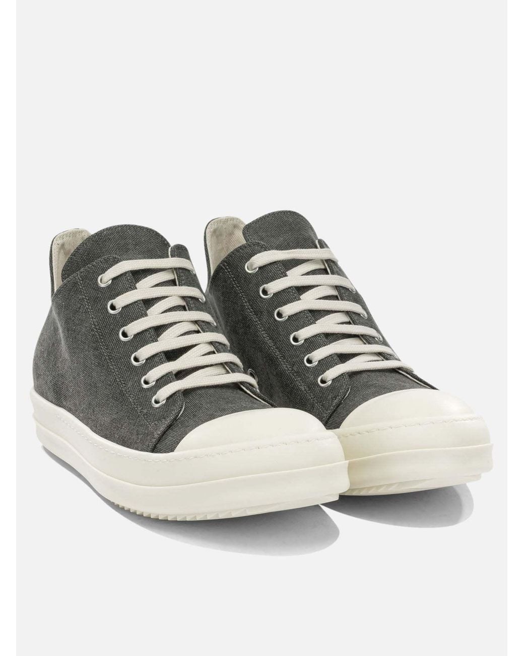 Rick Owens Black Lace-Up Sneakers for men