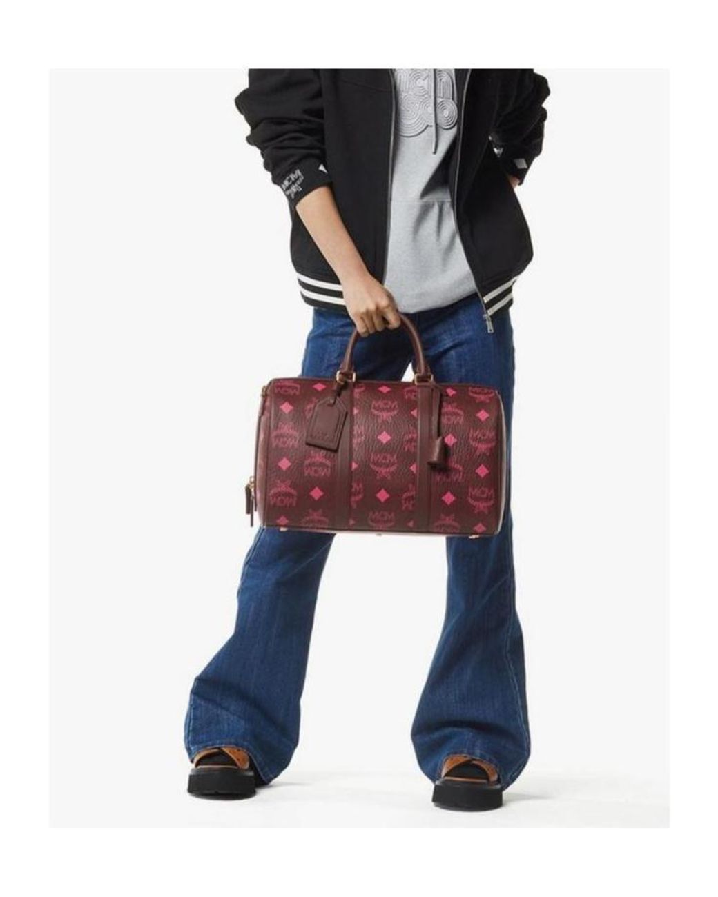 MCM Red Ottomar Weekender Bag