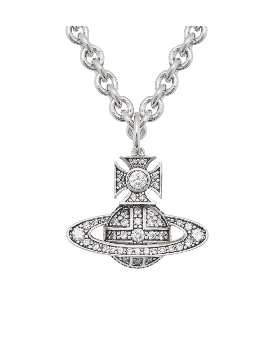 Vivienne Westwood White Carmelo Bas-Relief Pendant Necklace for men