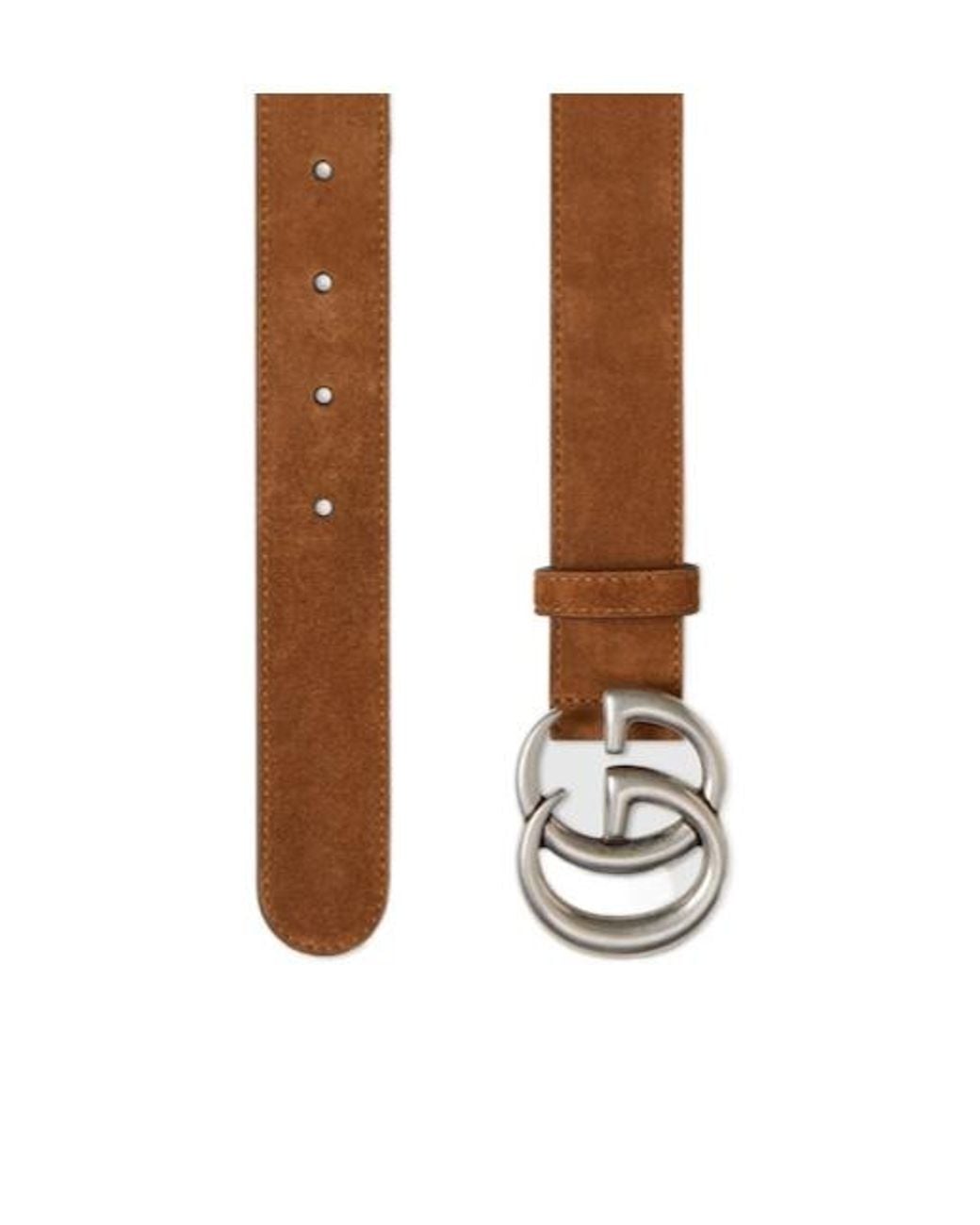 Gucci White Gg Marmont Thin Belt for men