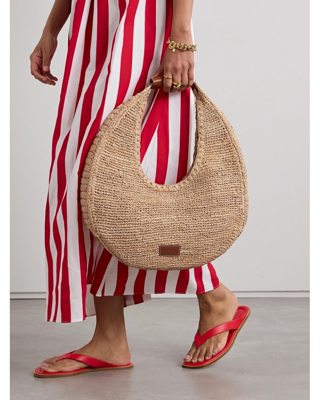 Staud Natural Large Logo Tote