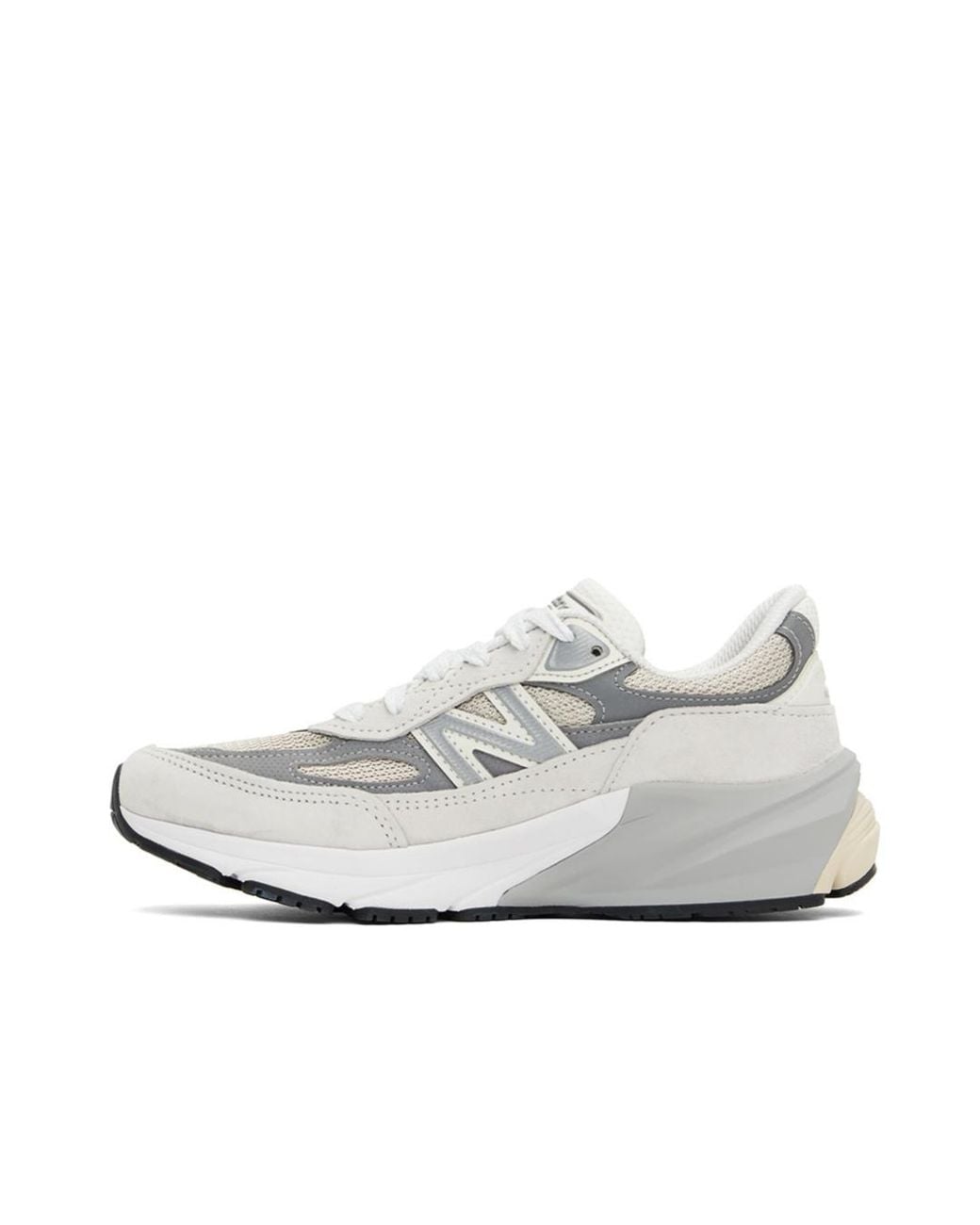 New Balance White 990V4 Lace-Up Sneakers