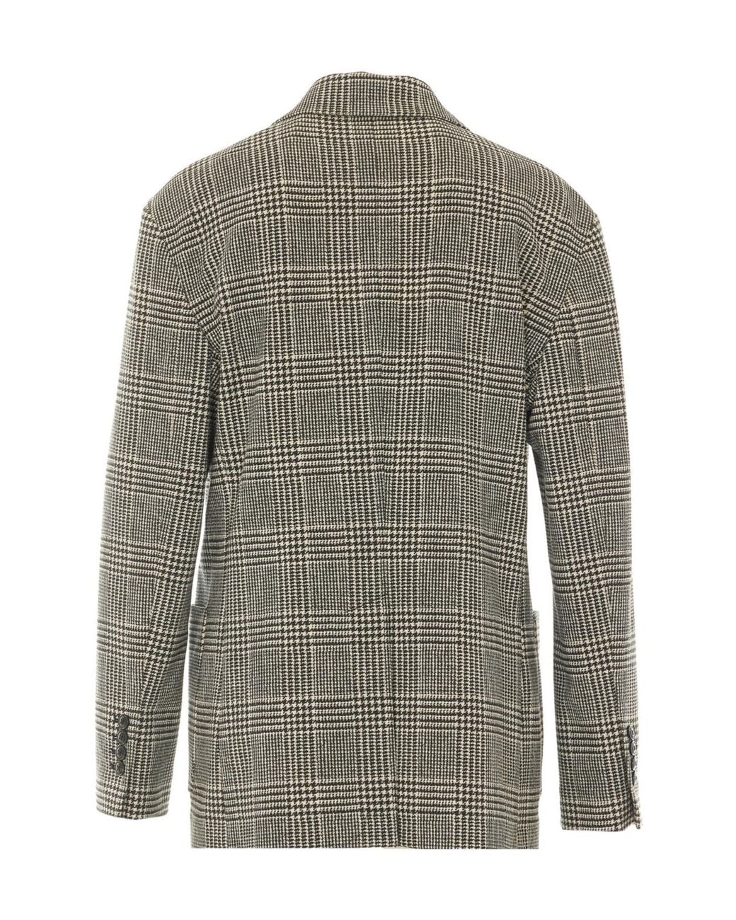 Circolo 1901 Gray Checked Single-Breasted Blazer