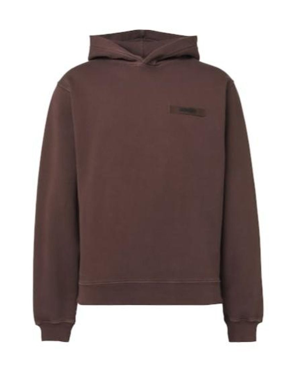 Jacquemus Brown Logo Cotton Fleece Hoodie for men