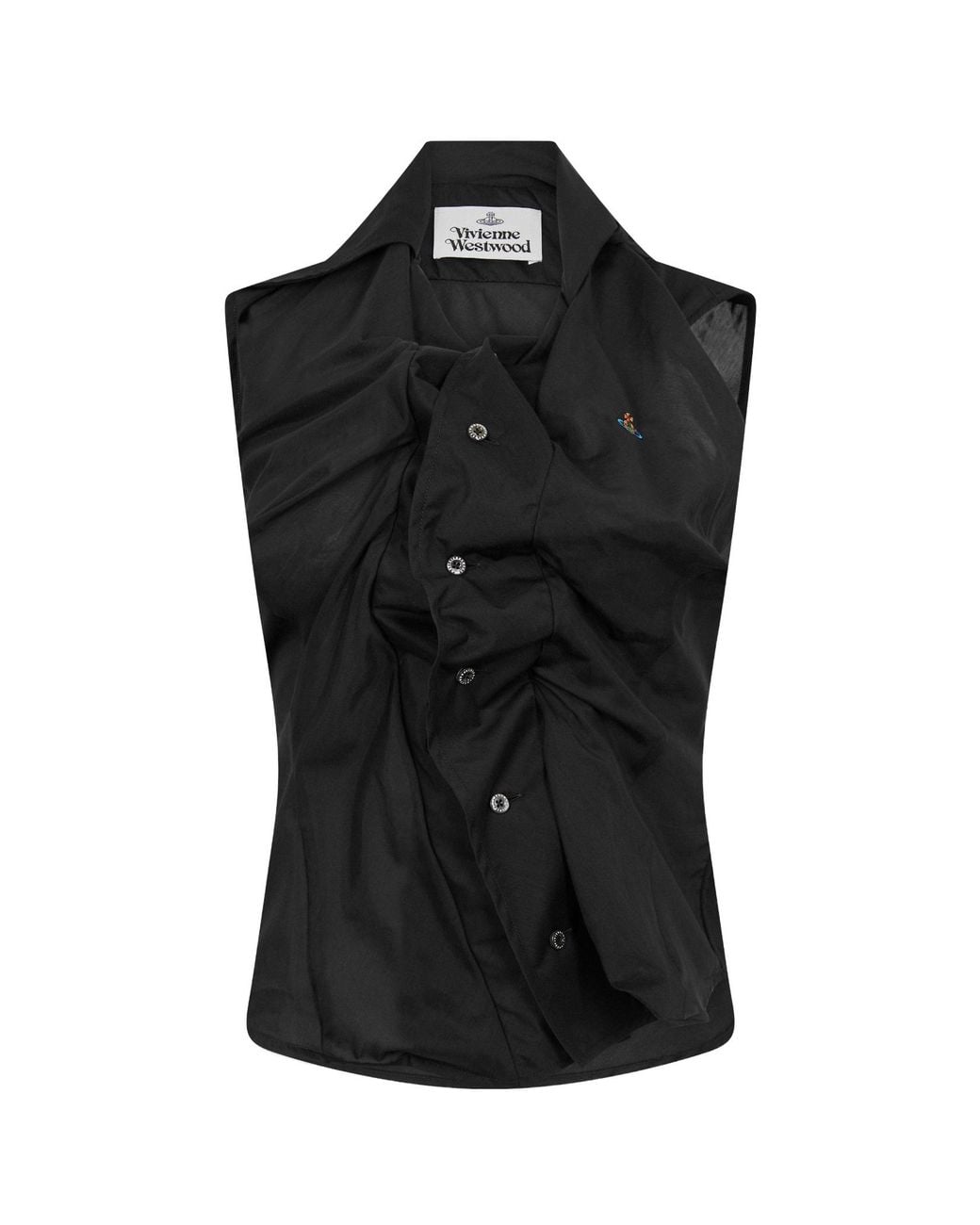 Vivienne Westwood Black Sleeveless Fitted Shirt