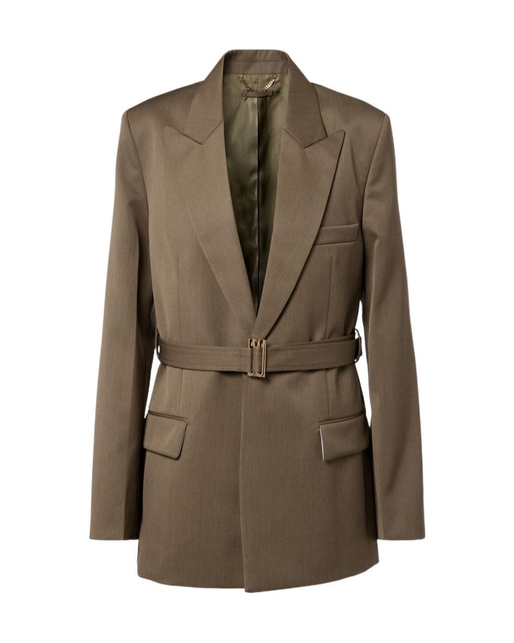 Victoria Beckham Green Long-Sleeved Suit Jacket