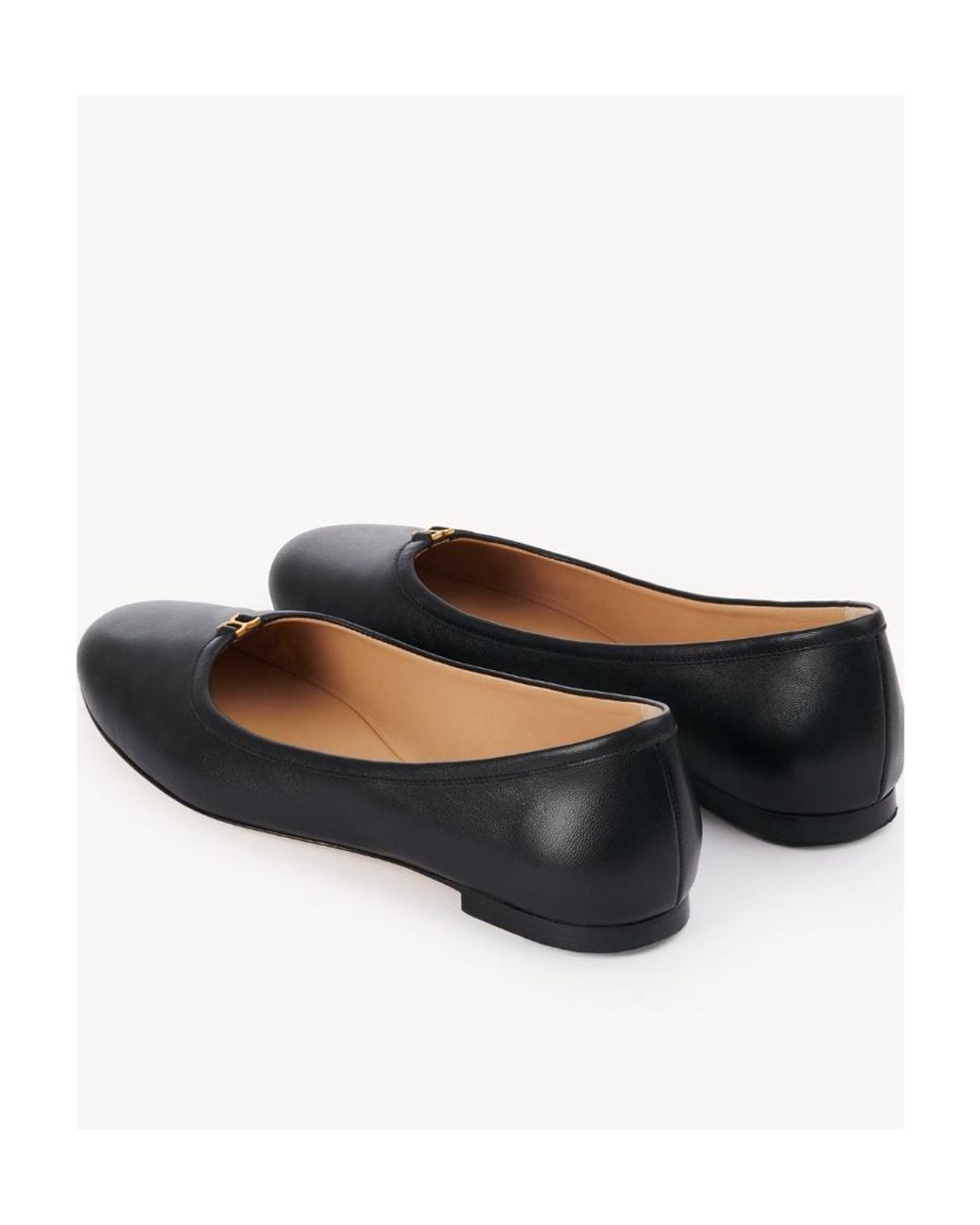 Chloé Black Chloé Marcie Round-Toe Ballet Flats