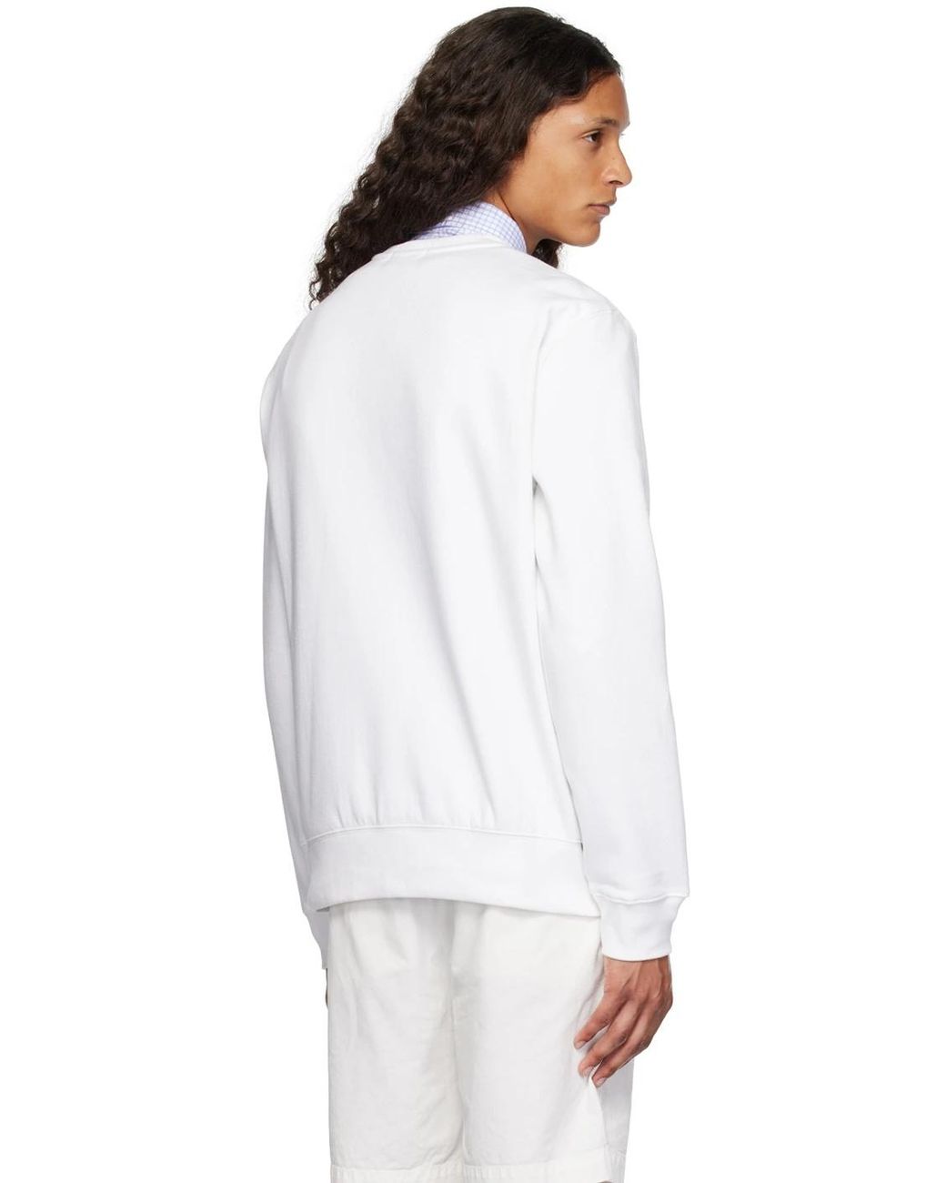 Polo Ralph Lauren White Teddy-Bear Print Jersey Sweatshirt for men