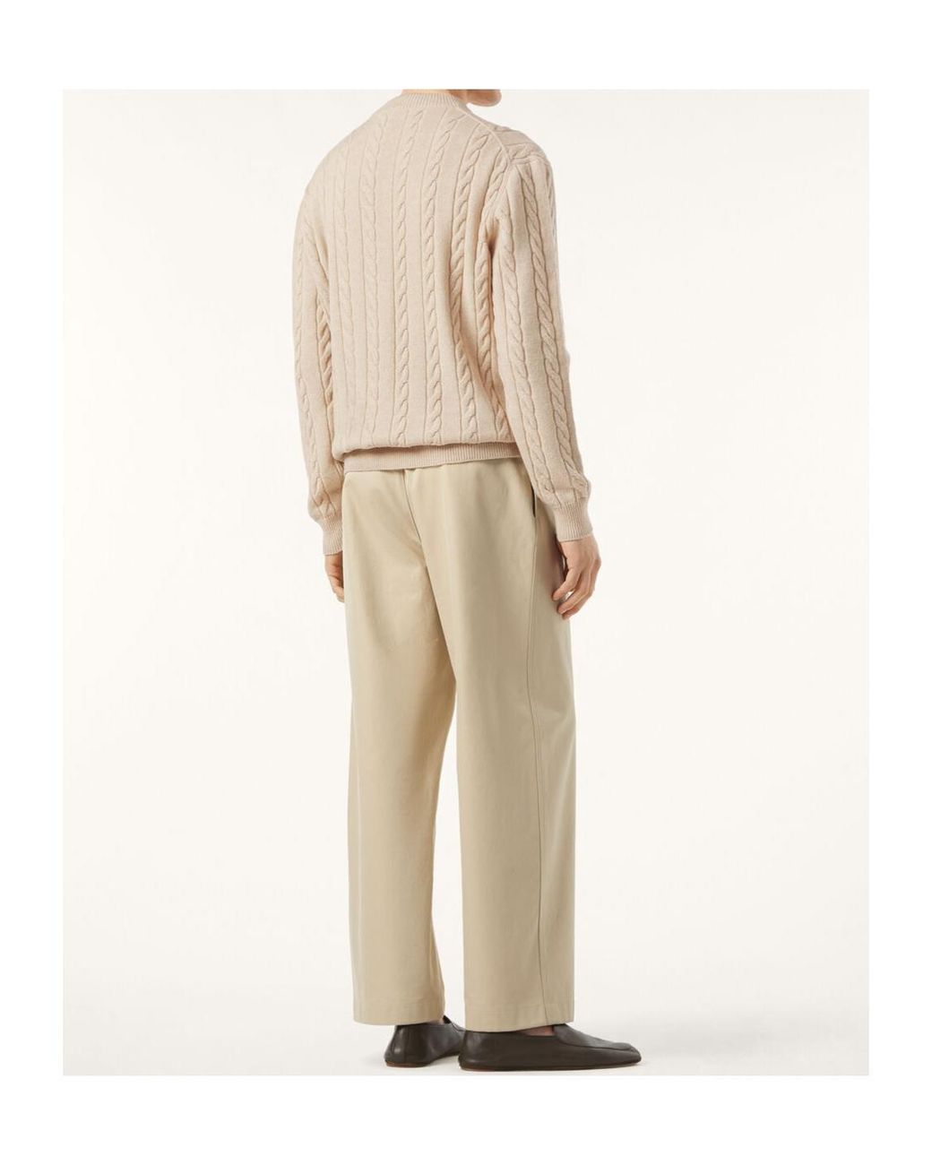 Loro Piana Natural Cedar Bomber Cardigan for men