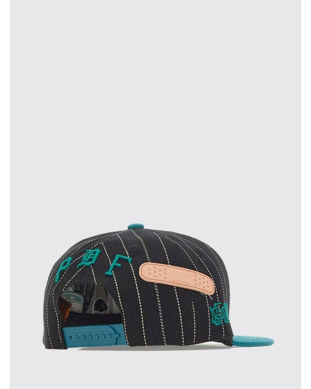 PDF CHANNEL Green Pinstriped Embroidered Baseball Cap for men
